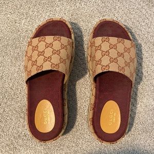 Gucci platform slides